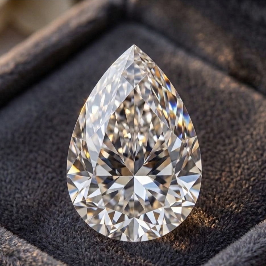 Pear shape 1.0ct, Vvs1,D  LAB Grown Diamond(CVD)